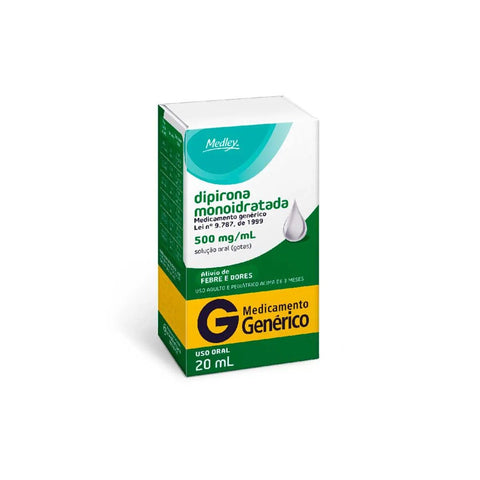 Dipirona Monoidratada (Medley)  500mg/mL - 20 mL - Solução