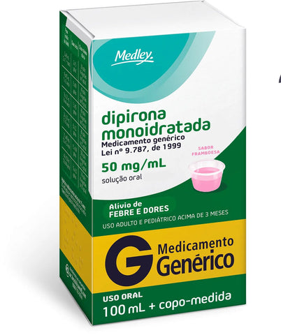 Dipirona Monoidratada (Medley)  50mg/mL - 100 mL - Solução