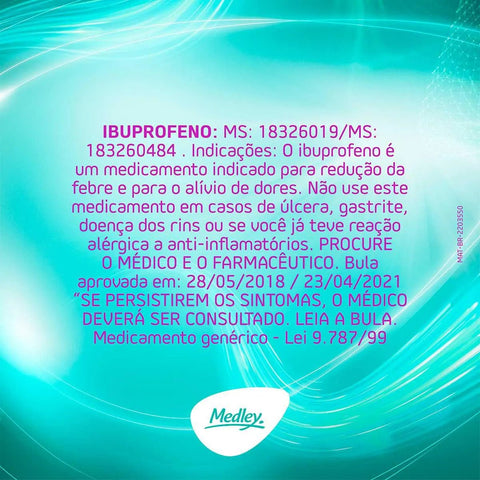 Ibuprofeno (Medley)  50mg/mL - 30 mL - Suspensão