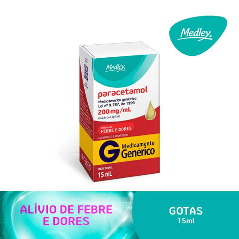 Paracetamol (Medley)  200mg/mL - 15 mL - Solução