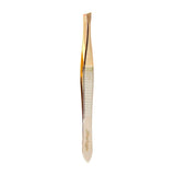 Pinça de Ponta Dourada e Diagonal Merheje Professional Club Inox Com 1 Unidade
