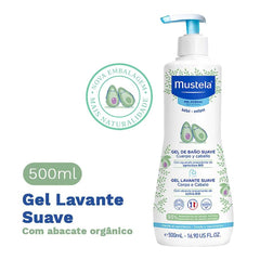 Gel de Banho Mustela Bebê Suave Corpo e Cabelo 500ml