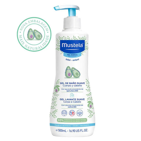 Gel de Banho Mustela Bebê Suave Corpo e Cabelo 500ml