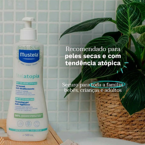 Gel Lavante Mustela Stelatopia Pele Ressecada e Atópica 500ml