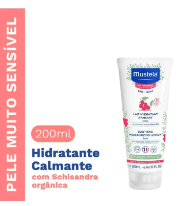 Hidratante Mustela Bebê Calmante para Pele Muito Sensível com 200ml