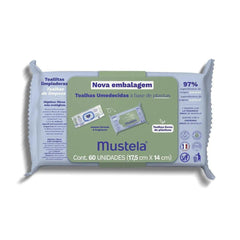 Lenço Umedecido Vegetal Mustela Abacate Orgânico  60 Unidades