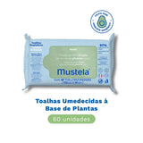 Lenço Umedecido Vegetal Mustela Abacate Orgânico  60 Unidades