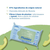 Lenço Umedecido Vegetal Mustela Abacate Orgânico  60 Unidades