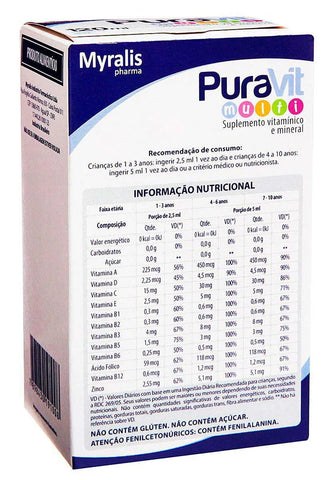 Polivitamínico Puravit Multi  120 mL - Gotas