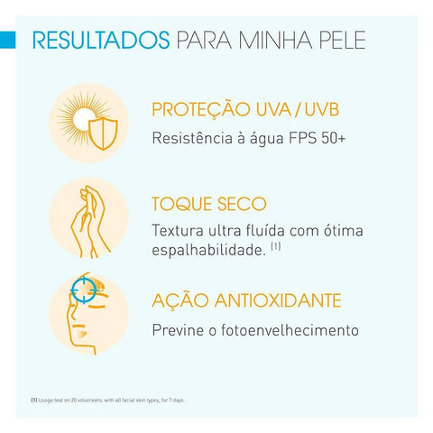 Protetor Solar Facial Bioderma Photoderm Aquafluide  FPS 50 - 40 mL