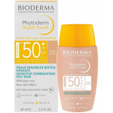 Protetor Solar Facial Bioderma Photoderm Nude Touch  Dourado - FPS 50 - 40 mL