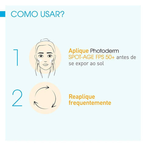 Protetor Solar Facial Bioderma Photoderm Spot Age  FPS 50 - 40 mL