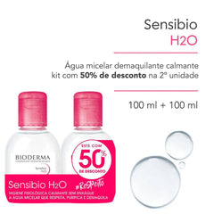 Sensibio H2O Solucao Micelar Rosto e Olhos 50% Desconto Na 2 Unidade 100 Ml Com 2