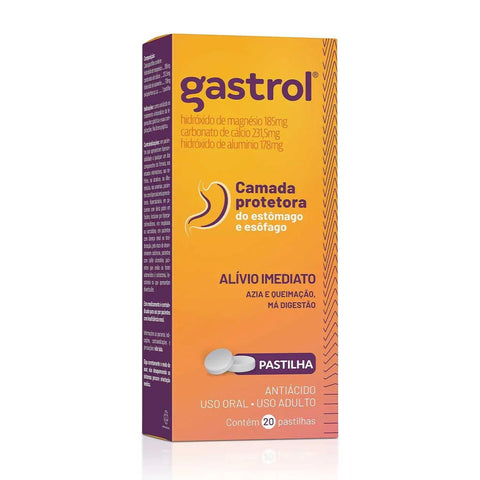 Gastrol  185mg + 231,5mg + 178mg - 20 Unidades - Pastilha