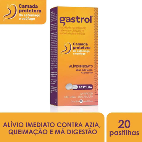 Gastrol  185mg + 231,5mg + 178mg - 20 Unidades - Pastilha
