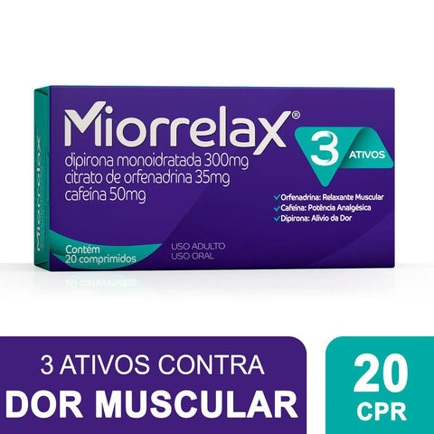 Miorrelax  300mg + 50mg + 35mg - 20 Unidades - Comprimido