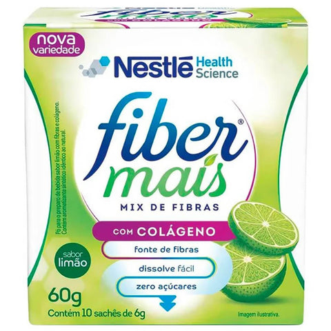 Fibermais Colageno Regulador Intestinal  Limão - 10 x 6 g - Sachê