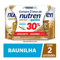 Kit Suplemento Alimentar Nutren Senior Baunilha 2 Unidades Com 740g Cada