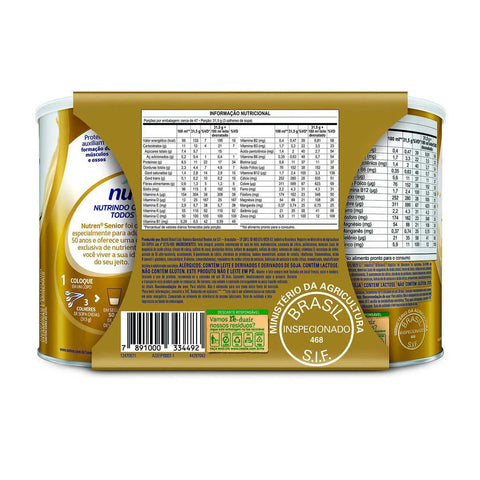 Kit Suplemento Alimentar Nutren Senior Baunilha 2 Unidades Com 740g Cada