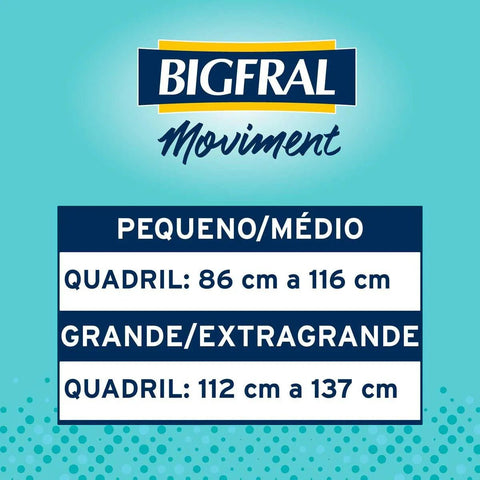 Fralda Geriátrica Bigfral Moviment  Tamanho G/XG - 7 Unidades