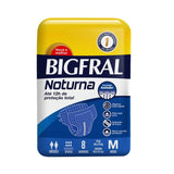 Fralda Geriátrica Bigfral Noturna  Tamanho M - 8 Unidades