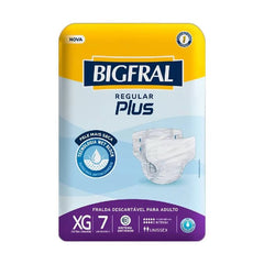 Fralda Geriátrica Bigfral Regular Plus  Tamanho XG - 7 Unidades