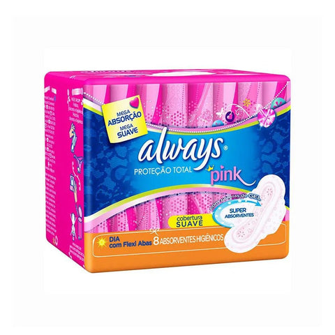 Absorvente Always  Com Abas - Cobertura Suave - 8 Unidades - Tamanho M