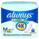 Absorvente Always  Ultrafino - Cobertura Seca - 8 Unidades - Tamanho M