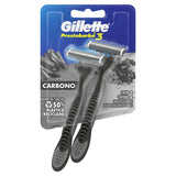 Aparelho de Barbear Descartável Gillette Prestobarba 3 Carvão Ativado 2 Unidades