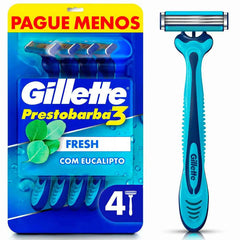 Aparelho de Barbear Gillette Prestobarba 3 Fresh Descartável Com 4 Unidades