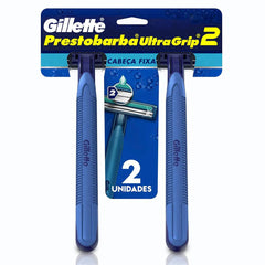 Aparelho Para Barbear Masculino Gillette Prestobarba Ultragrip Com 2 Unidades