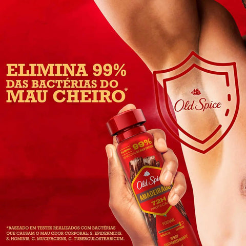 Desodorante Antitranspirante Aerosol Old Spice Amadeirado Masculino 72h 150ml