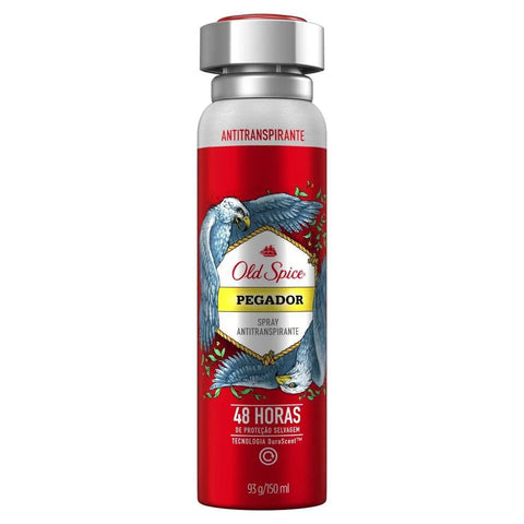 Desodorante Antitranspirante Aerosol Old Spice Pegador Masculino 48h 150mL