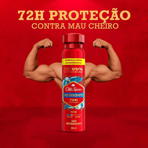 Desodorante Antitranspirante Aerosol Old Spice Refrescante Masculino 72h 200ml