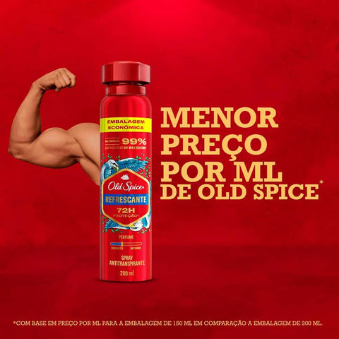 Desodorante Antitranspirante Aerosol Old Spice Refrescante Masculino 72h 200ml