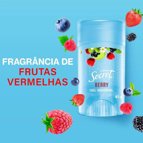 Desodorante Antitranspirante Secret Gel Frutas Vermelhas 45g