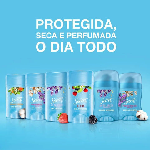 Desodorante Antitranspirante Secret Gel Frutas Vermelhas 45g