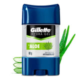 Desodorante Antitranspirante Sitck Gel Gilette Hydra Gel Aloe Masculino 48h Sem Álcool 82g