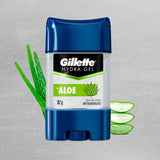 Desodorante Antitranspirante Sitck Gel Gilette Hydra Gel Aloe Masculino 48h Sem Álcool 82g