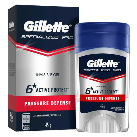 Desodorante Antitranspirante Stick Gillette Specialized Pro Invisble Gel Pressure Defense Masculino 48h 45g