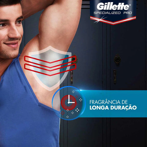 Desodorante Antitranspirante Stick Gillette Specialized Pro Invisble Gel Pressure Defense Masculino 48h 45g