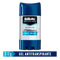 Desodorante Antitranspirante Twist Stick Gel Gillette Specialized Cool Wave Masculino 48h 113g