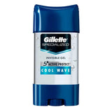 Desodorante Antitranspirante Twist Stick Gel Gillette Specialized Cool Wave Masculino 48h 113g