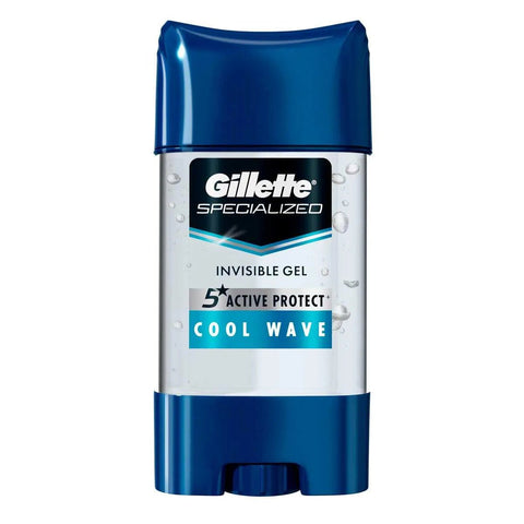 Desodorante Antitranspirante Twist Stick Gel Gillette Specialized Cool Wave Masculino 48h 113g
