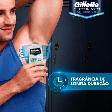 Desodorante Antitranspirante Twist Stick Gel Gillette Specialized Cool Wave Masculino 48h 113g
