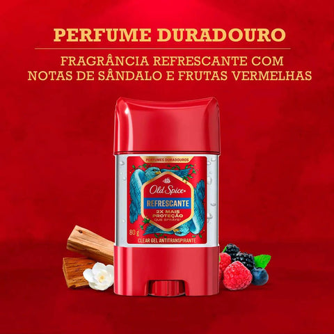 Desodorante Antitranspirante Twist Stick Gel Old Spice Refrescante Masculino 80g