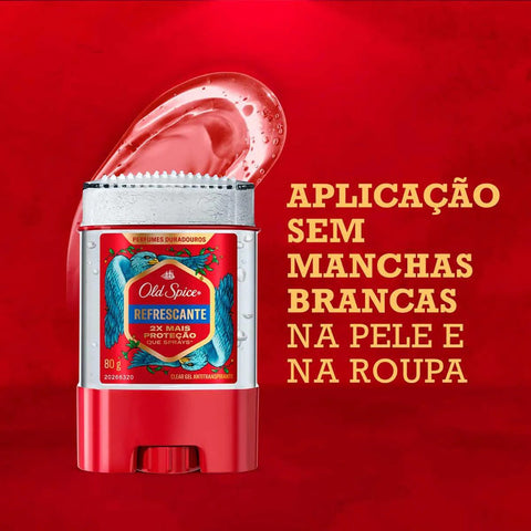 Desodorante Antitranspirante Twist Stick Gel Old Spice Refrescante Masculino 80g