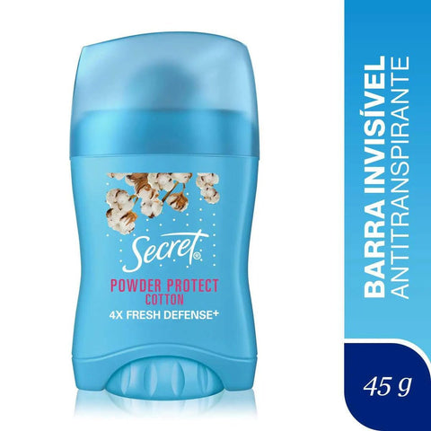 Desodorante Twist Stick Barra Secret Powder Protect Cotton 48h 45g