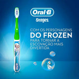Escova de Dente Infantil Oral-B Stages N°4 Frozen 6+ Anos Macia Com 1 Unidade
