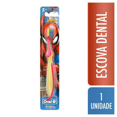 Escova de Dente Infantil Oral-B Stages Spider Man 3+ Anos Com 1 Unidade